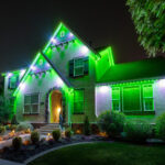 house that Trimlight Chicago put lights on