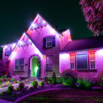 house that Trimlight Chicago put lights on