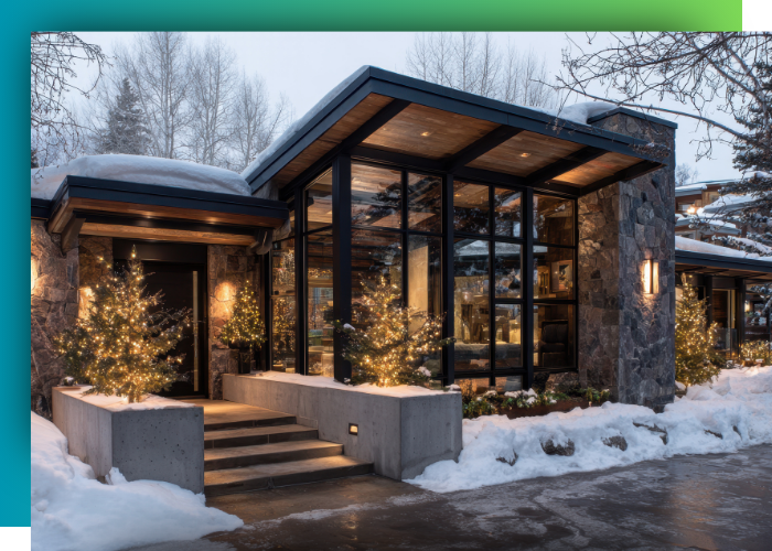 beautiful home with permanent outdoor lighting