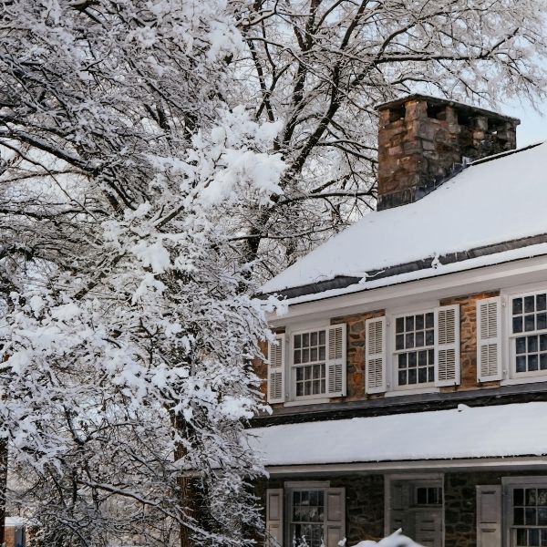 house covered in snow